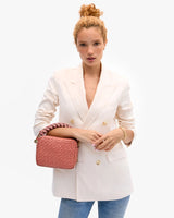 Braided Top Handle, Rose Clay/Mulberry