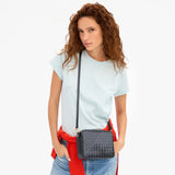 Midi Sac with Pocket, Twilight Navy Medium Woven Diagonal
