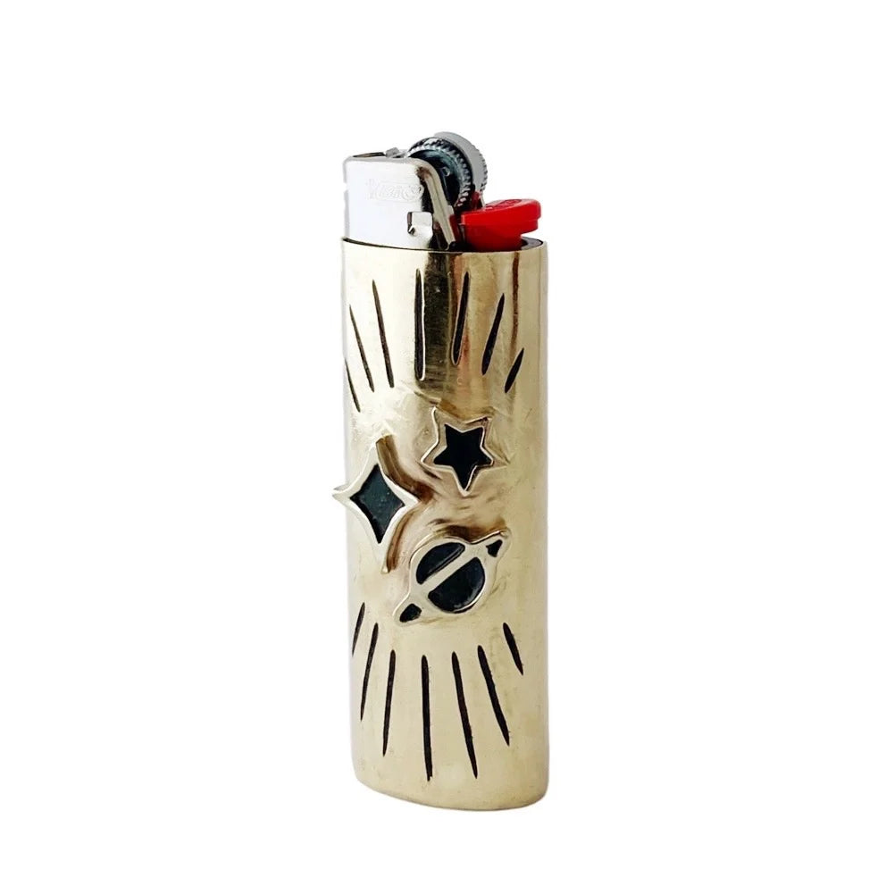 Therese Kuempel | Handmade Brass Lighter Case, Milky Way