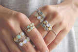 Mini Haku Lei Three Opal Ring
