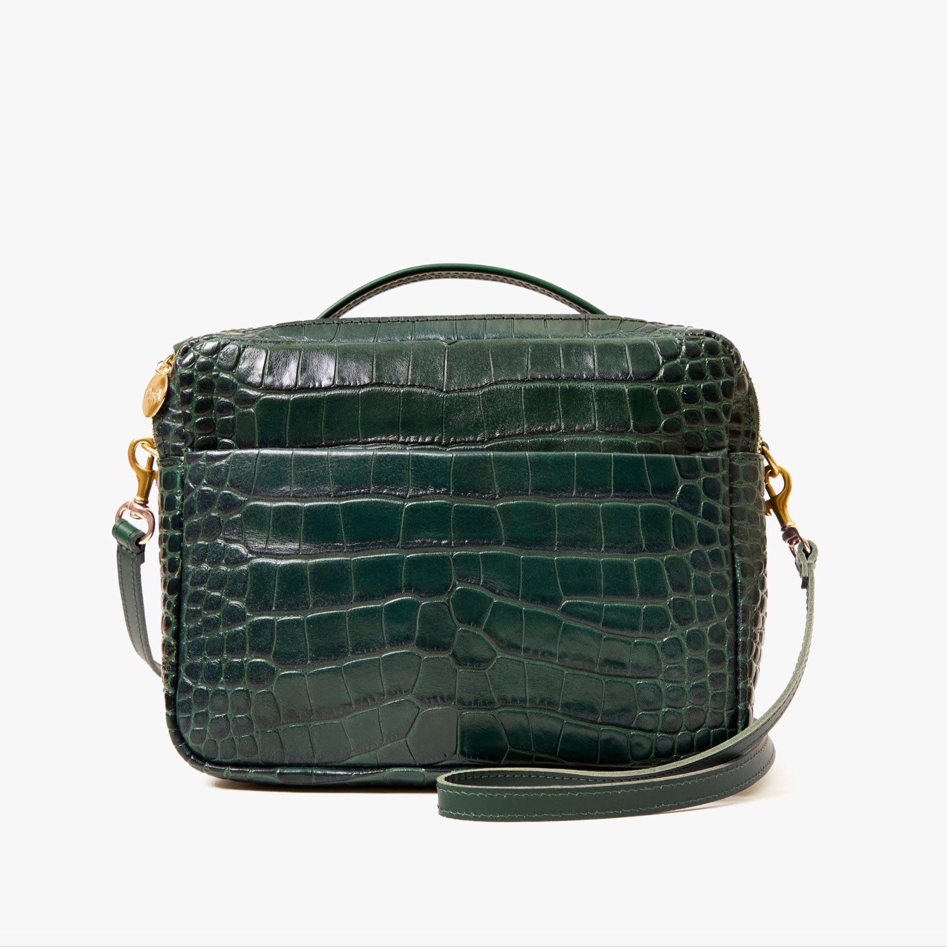 Mirabel Crossbody, Deep Pine Croco