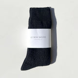 Modal Eyelet Socks, Jet Black