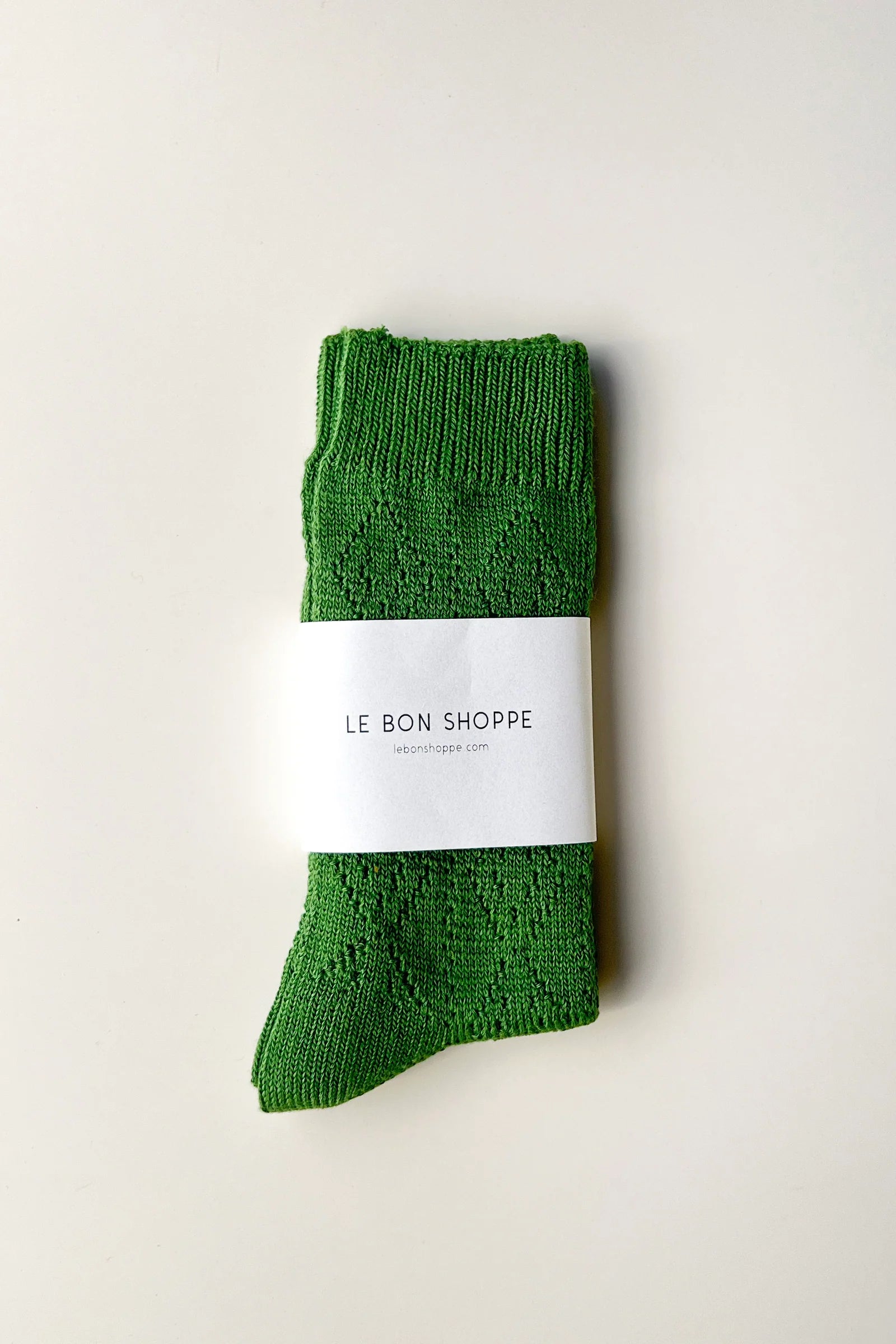 Modal Eyelet Socks, Palm Green