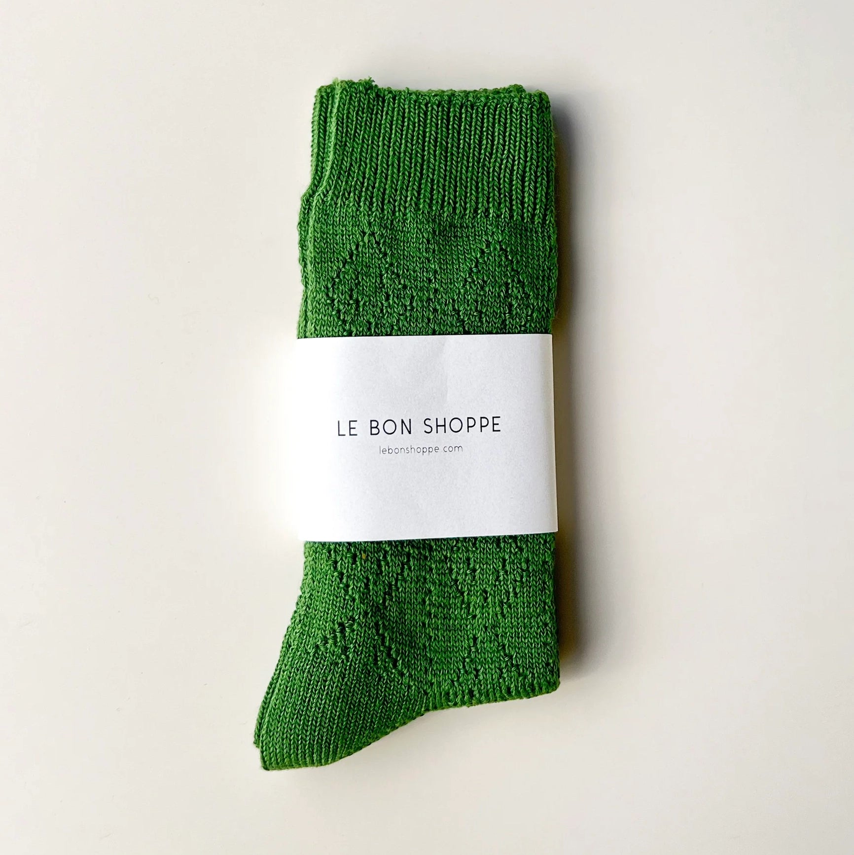 Modal Eyelet Socks, Palm Green