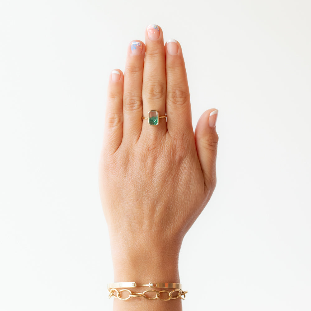 Ten Fourteen Petite Emerald Ring