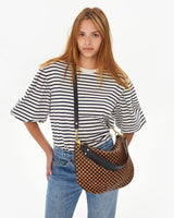 Moyen Messenger, Woven Black and Natural Checker