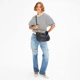 Moyen Messenger, Twilight Navy Medium Woven Diagonal