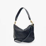 Moyen Messenger, Twilight Navy Medium Woven Diagonal