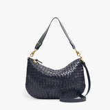 Moyen Messenger, Twilight Navy Medium Woven Diagonal