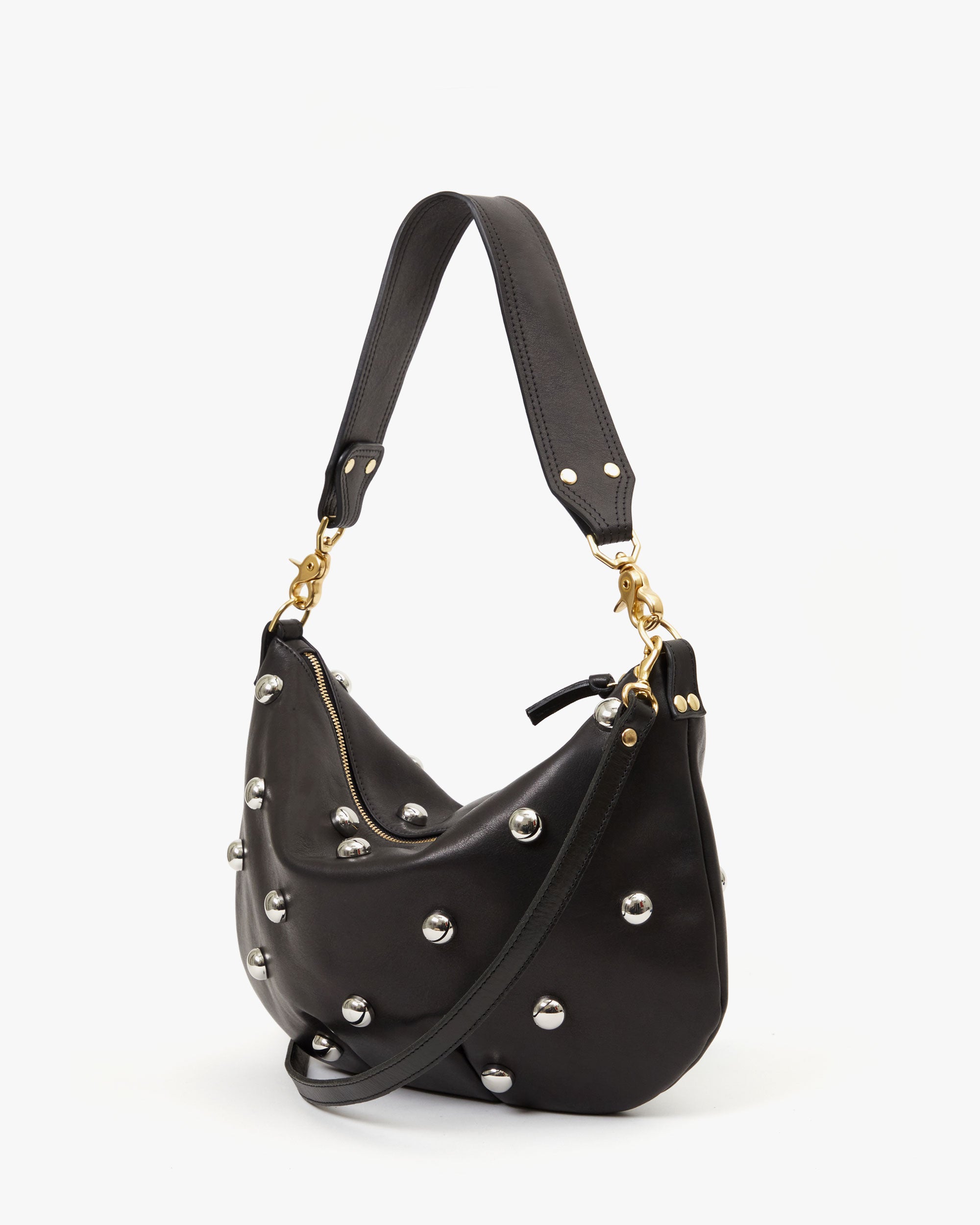 Moyen Messenger, Black Naturelle with Studs
