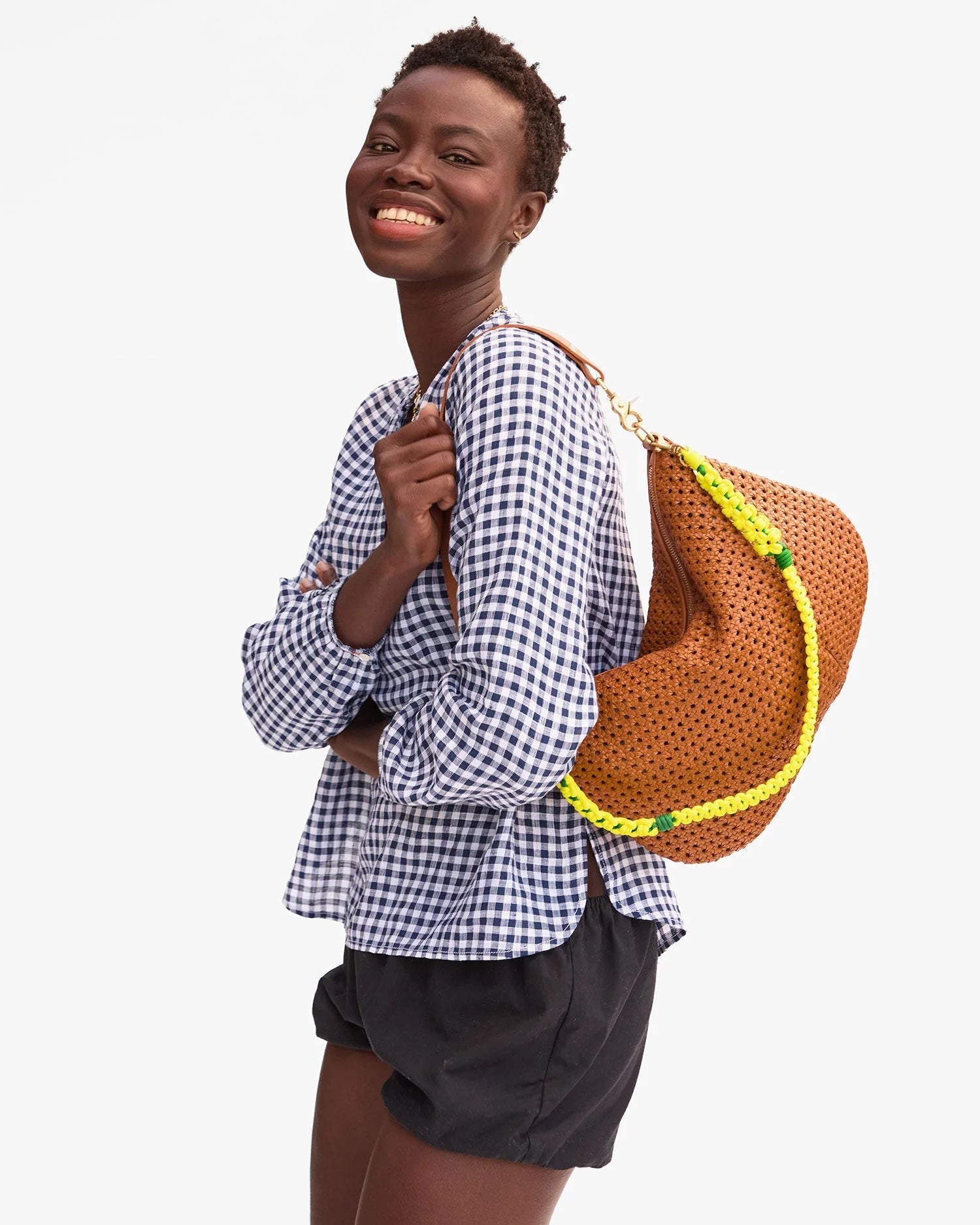 【新品・タグ付】アパルトモン CLARE V. クレア ヴィヴィエ STRAP Clare V. Double Veg Link Shoulder Strap in Cuoio - Bliss Boutiques