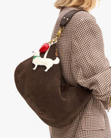 Moyen Messenger Bag, Chocolate Suede