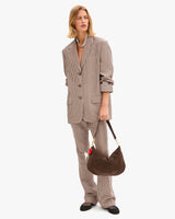 Moyen Messenger Bag, Chocolate Suede
