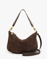 Moyen Messenger Bag, Chocolate Suede