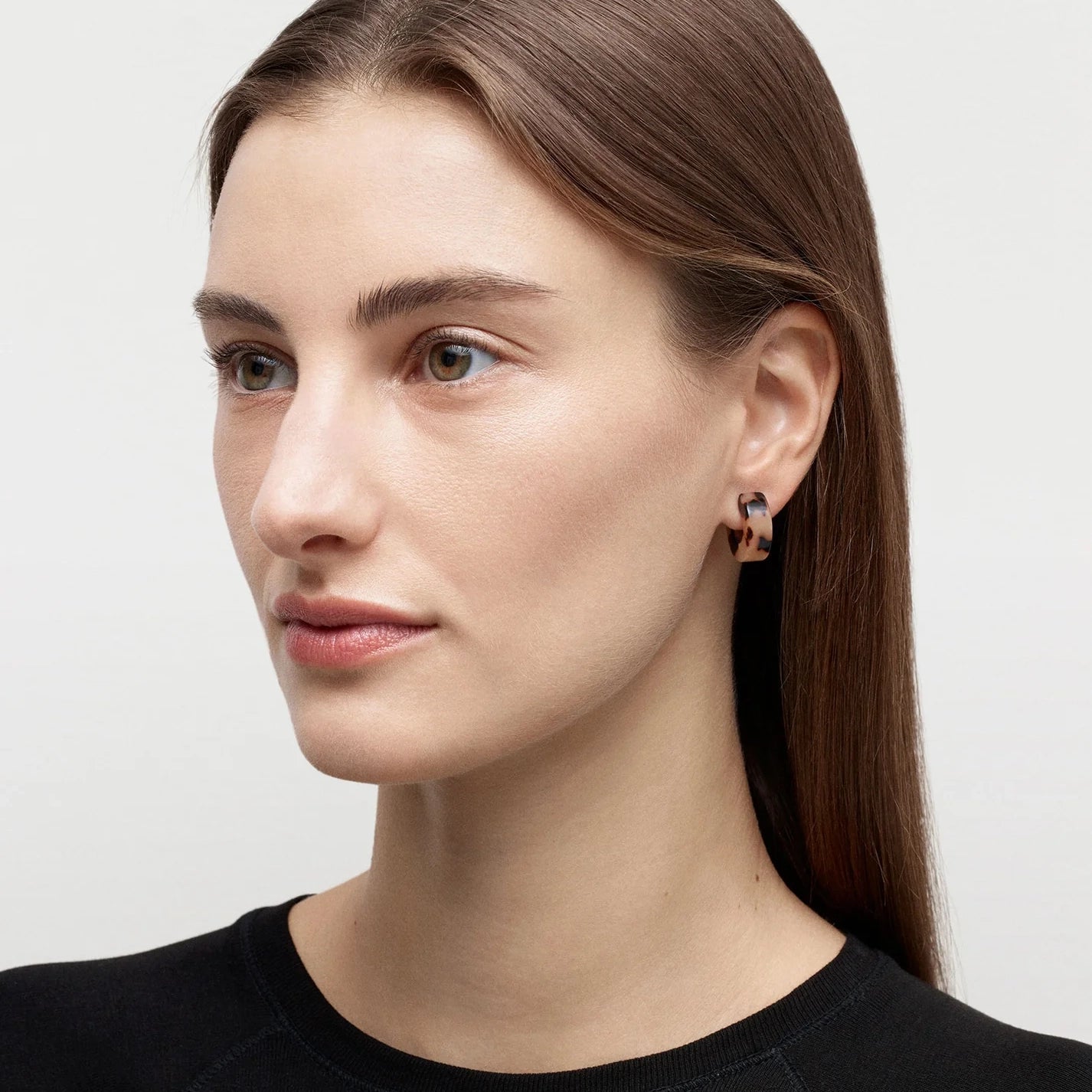Muse Hoop Earrings, Mocha