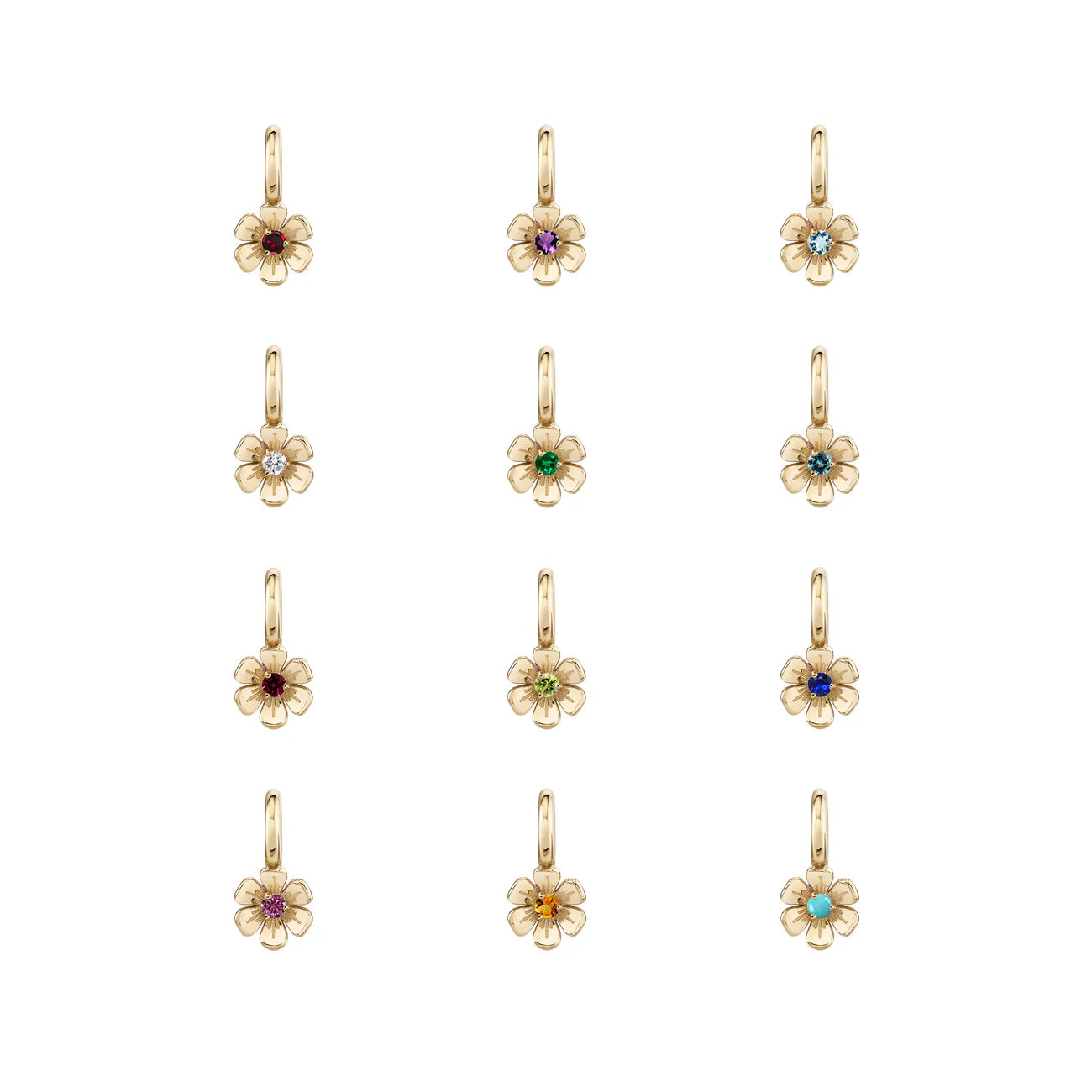 In Bloom Flower Birthstone Charm