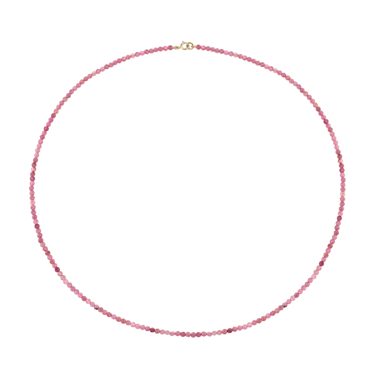 Petite Pink Tourmaline Beaded Necklace