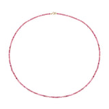 Petite Pink Tourmaline Beaded Necklace