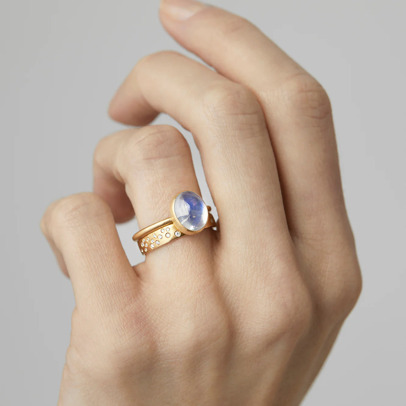 Satomi Kawakita | Wide White Diamond Starry Night Band