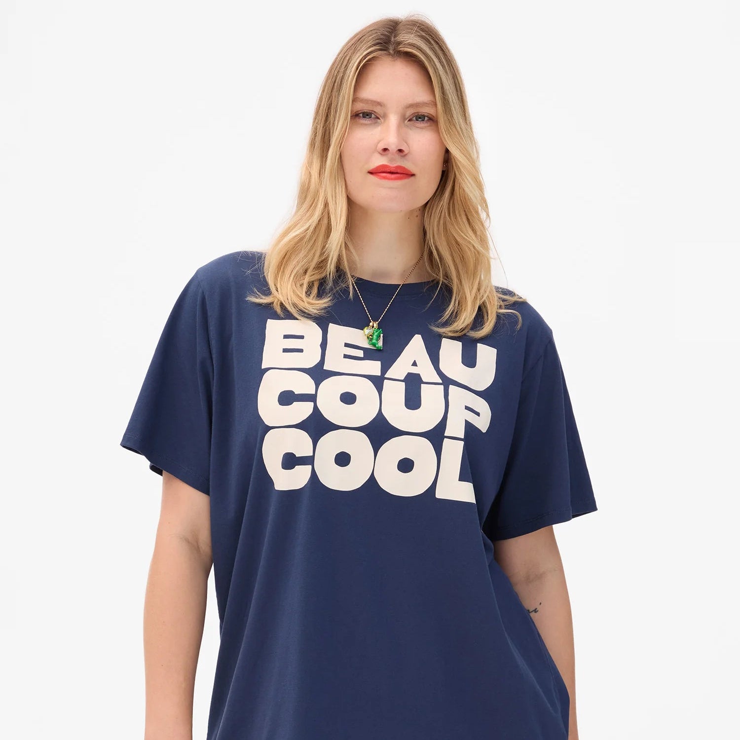Original Tee, Navy with Cream Beaucoup Cool