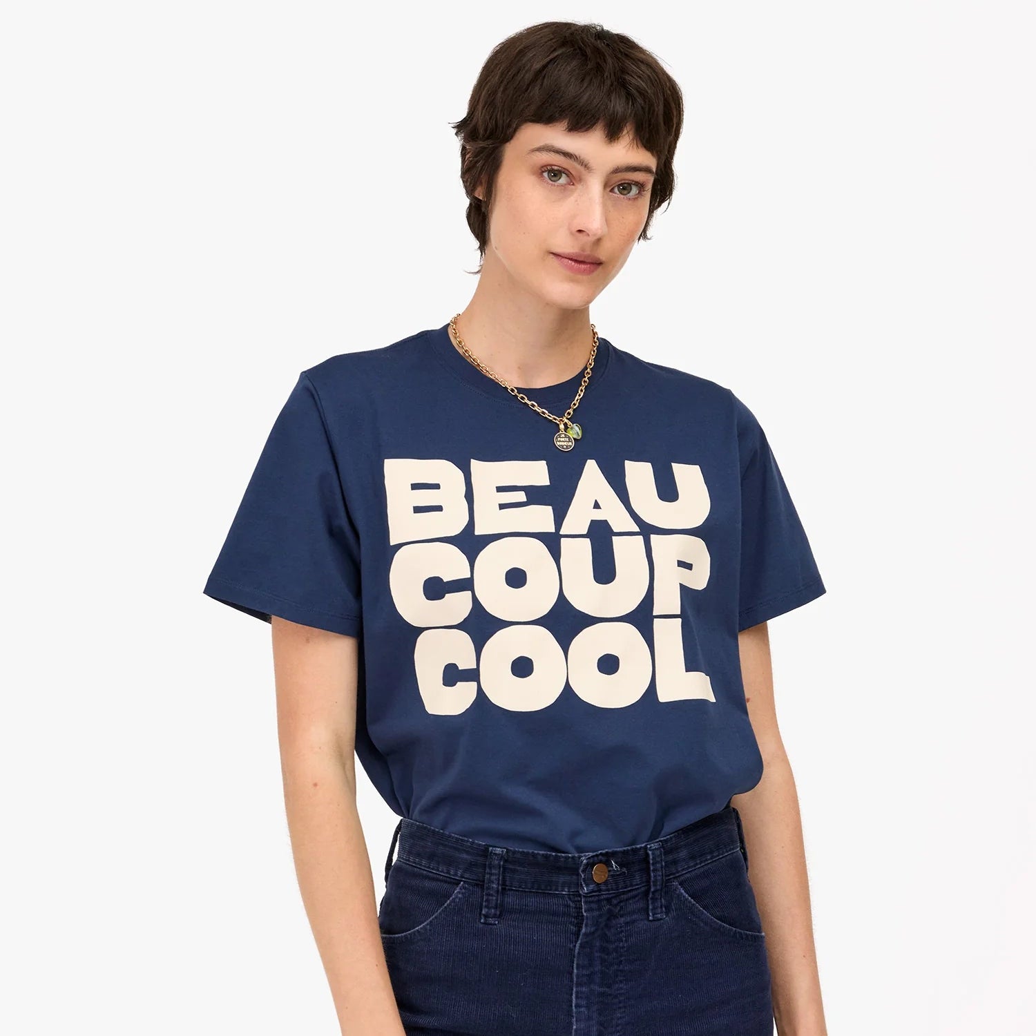 Original Tee, Navy with Cream Beaucoup Cool