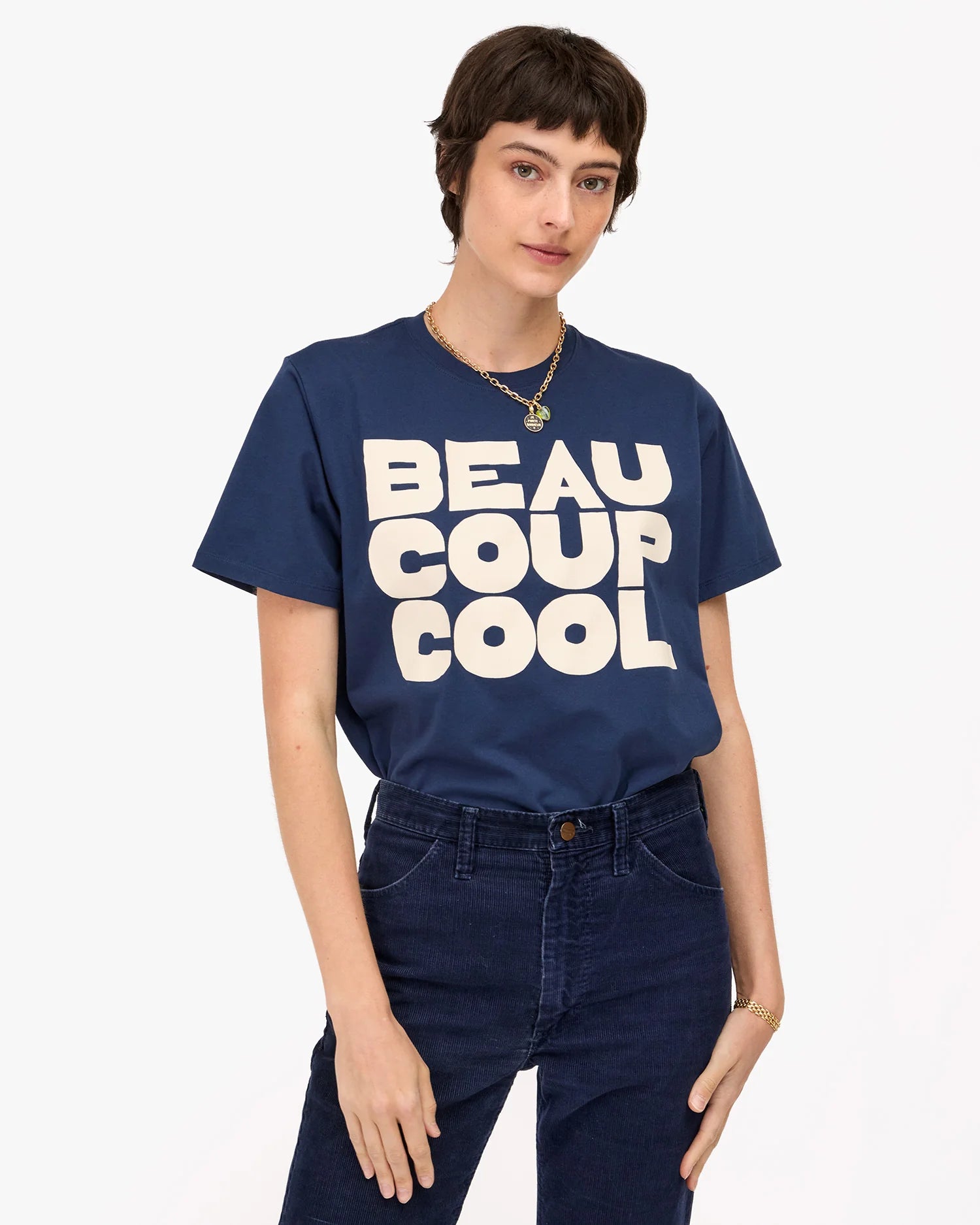 Original Tee, Navy with Cream Beaucoup Cool