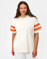 Original Varsity Tee, Cream and Orange