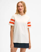 Original Varsity Tee, Cream and Orange