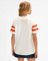 Original Varsity Tee, Cream and Orange