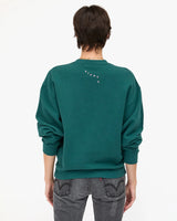 Oversized Sweatshirt, Deep Pine with Petal Grand Block Ciao