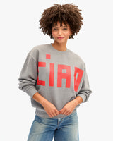Oversized Sweatshirt, Grey Melange Grand Block Ciao