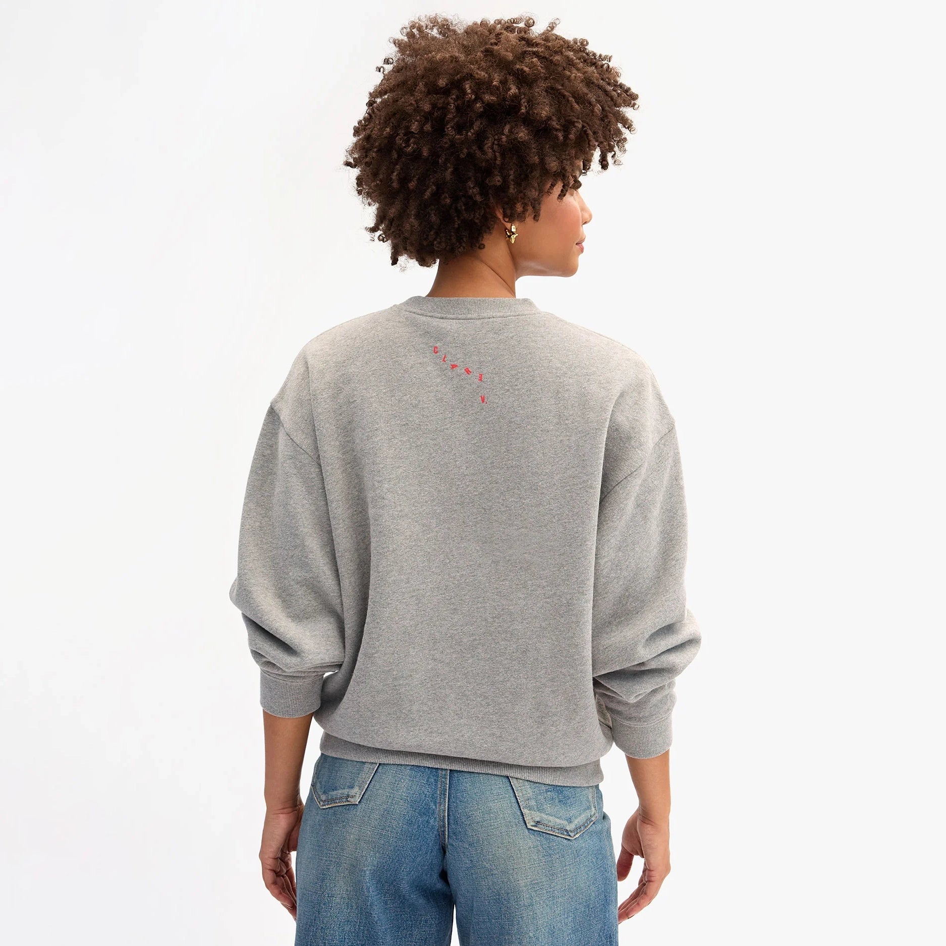 Oversized Sweatshirt, Grey Melange Grand Block Ciao