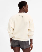 Oversized Sweatshirt, Cream with Black Le Sex Le Drugs Le Rock 'n' Roll