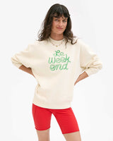 Oversized Sweatshirt, Cream Le Weekend