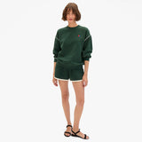Le Jogging Short, Deep Forest with Cream Piping