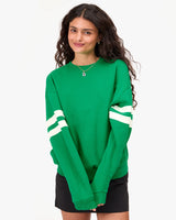 Oversized Varsity Sweatshirt, Green
