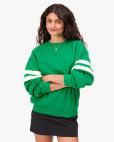 Oversized Varsity Sweatshirt, Green
