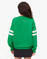 Oversized Varsity Sweatshirt, Green
