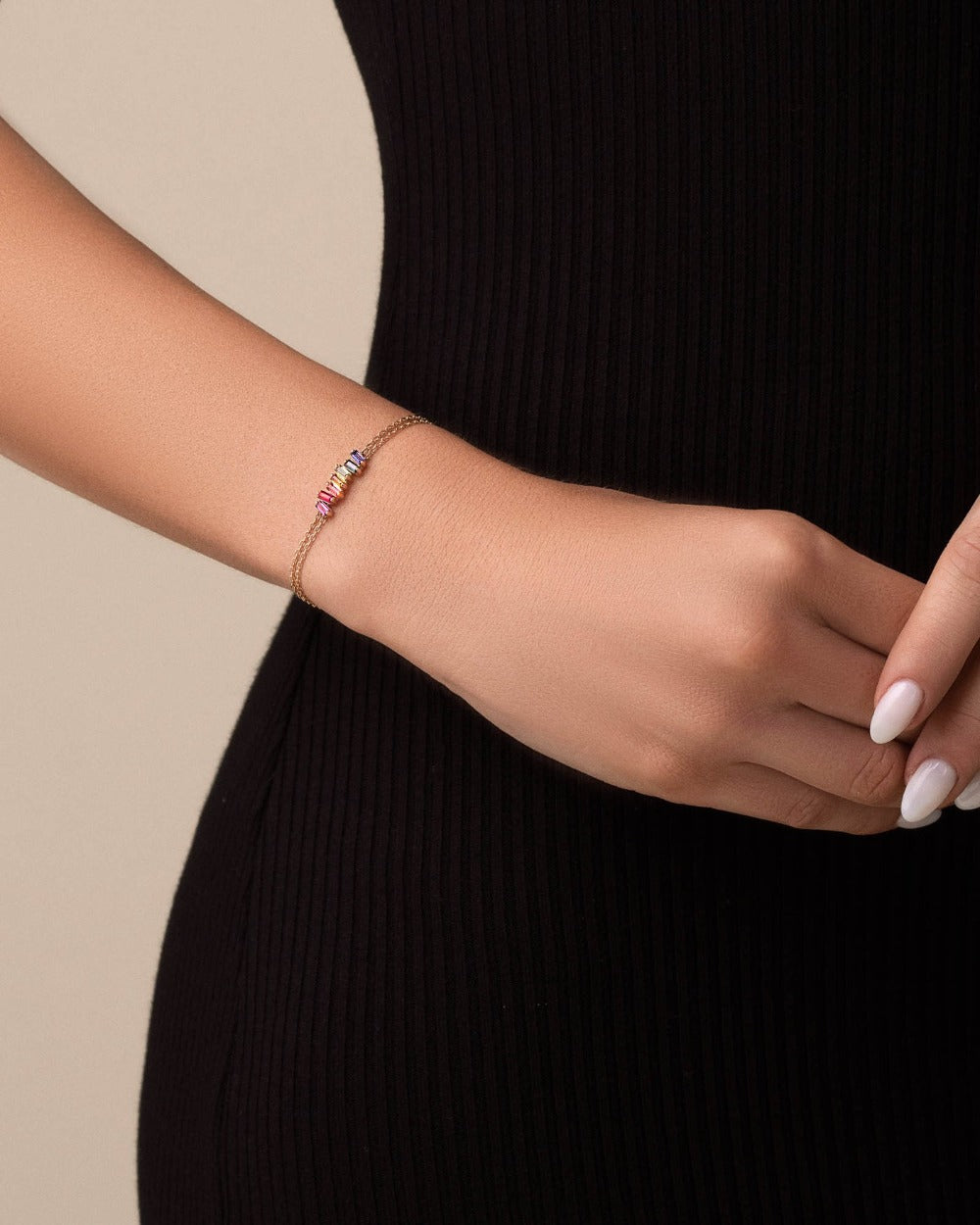 Suzanne Kalan | 14k Amalfi Rainbow Adjustable Chain Bracelet