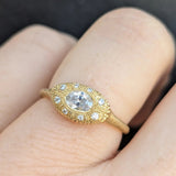 Petite Oval Diamond Relic Ring
