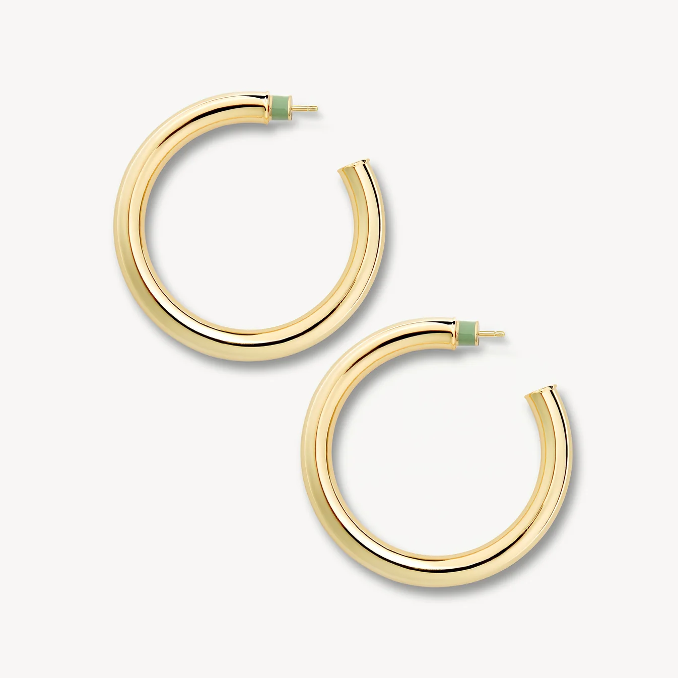 2" Perfect Hoops, Gold Plated
