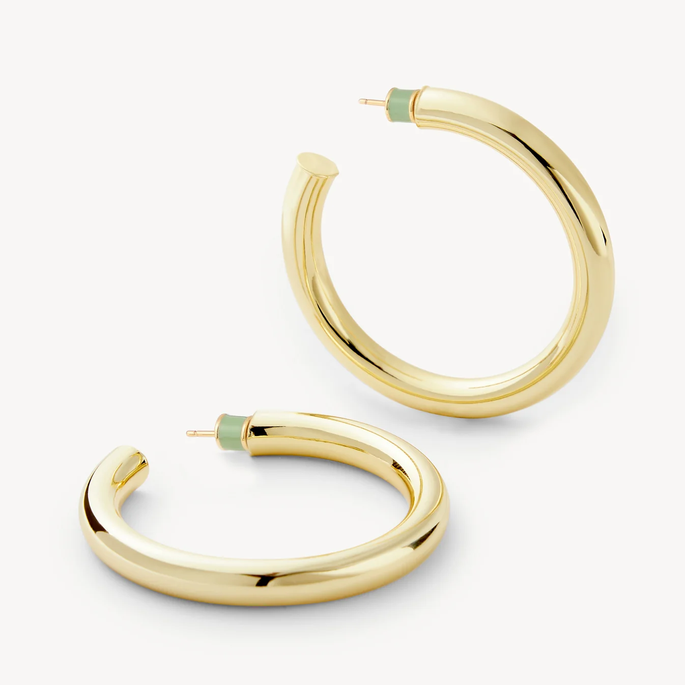 2" Perfect Hoops, Gold Plated
