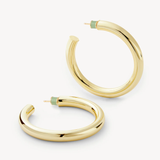 2" Perfect Hoops, Gold Plated