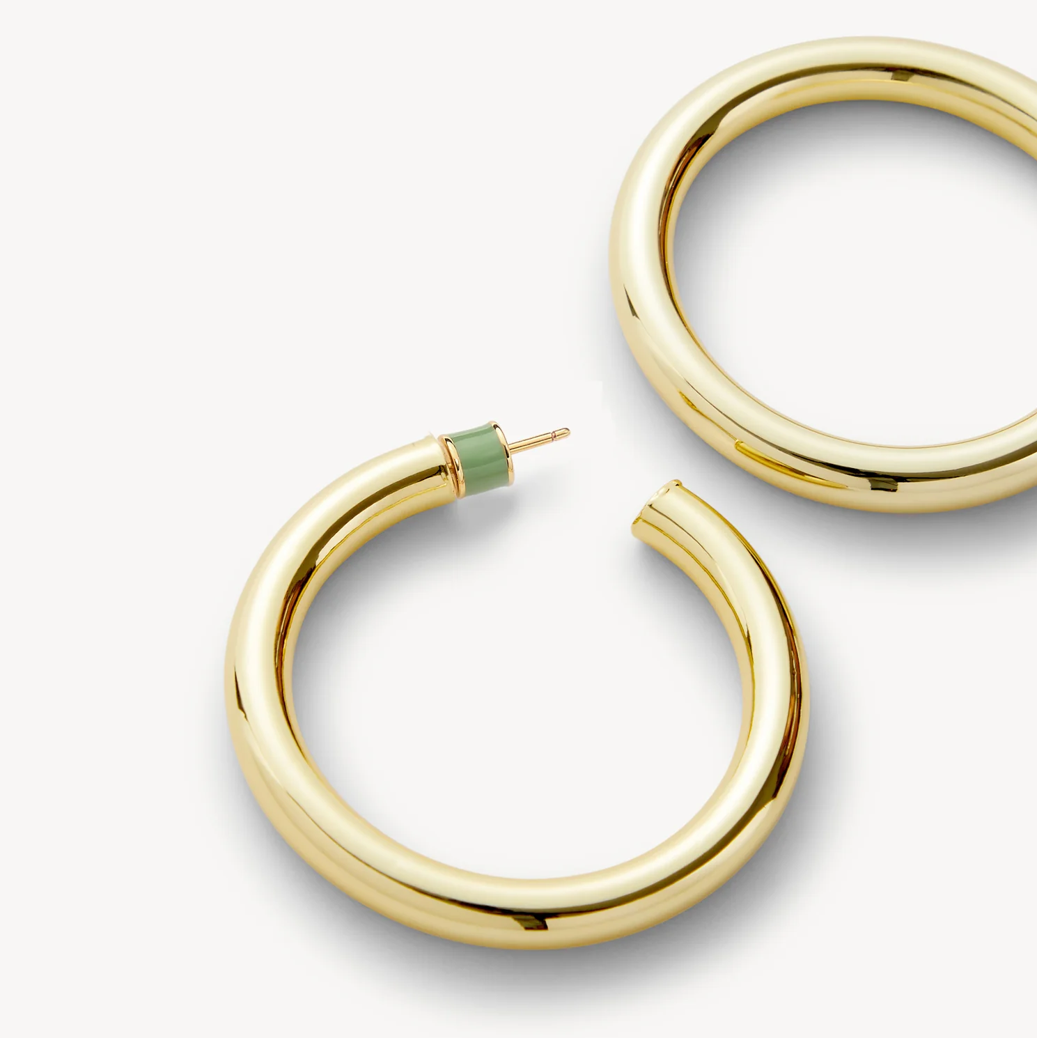 2" Perfect Hoops, Gold Plated