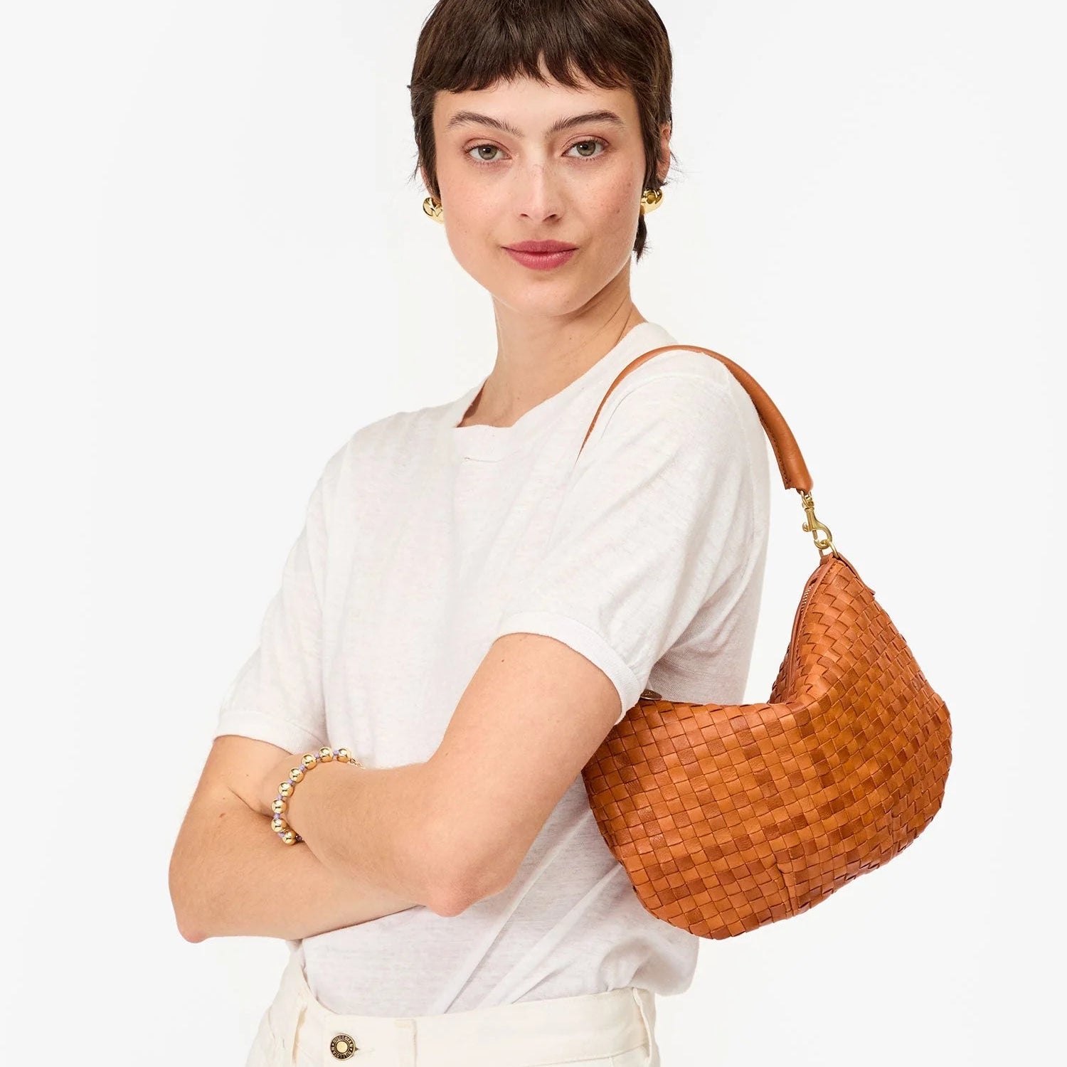 Petit Moyen Messenger, Woven Natural Checker