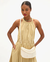 Petit Moyen Messenger, Woven Cream Checker