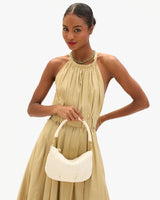 Petit Moyen Messenger, Woven Cream Checker