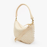 Petit Moyen Messenger, Woven Cream Checker