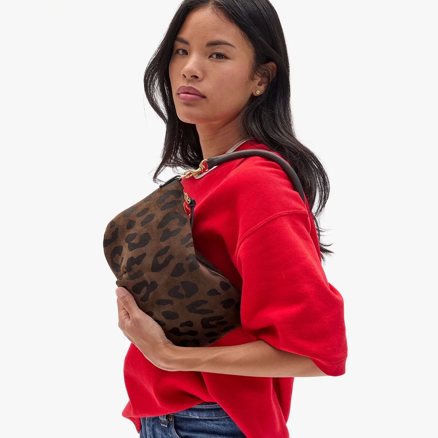 Petit Moyen Messenger, Cocoa Pablo Cat Suede