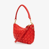 Petit Moyen Messenger, Puffy Woven Rosa